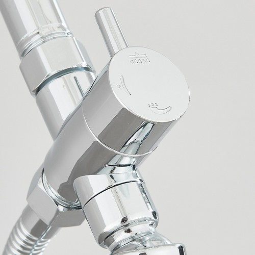 Chrome 8inch Rain Shower Head with Handheld Spray High Pressure Showerhead Combo - Picture 2 of 16