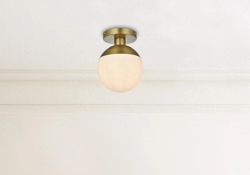 Elegant Lighting LD6050 Eclipse 8"W Semi-flush Globe Ceiling - Black - Picture 8 of 12