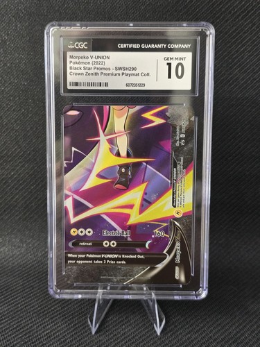 CGC 10 GEM MINT Morpeko V-Union SWSH290 Black Star Promos Full Art Holo Pokémon