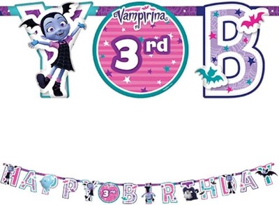 Vampirina Jumbo Banner Add An Age Letter Happy Birthday Decoration 1 Per Pkg