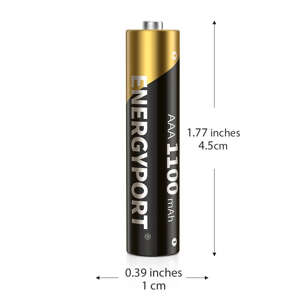 16 Packs Rechargeable AAA Batteries 1100mAh 1.2V Ni-MH Triple A Battery