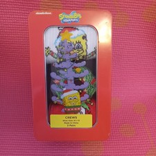 ODD SOX SPONGEBOB SQUAREPANTS SOCKS 3 PAIRS CREW 6.5-12 NEW In Gift Tin