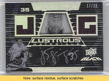 2008-09 UD Black Lustrous Materials 17/25 Jean-Sebastien Giguere Auto READ 1p0