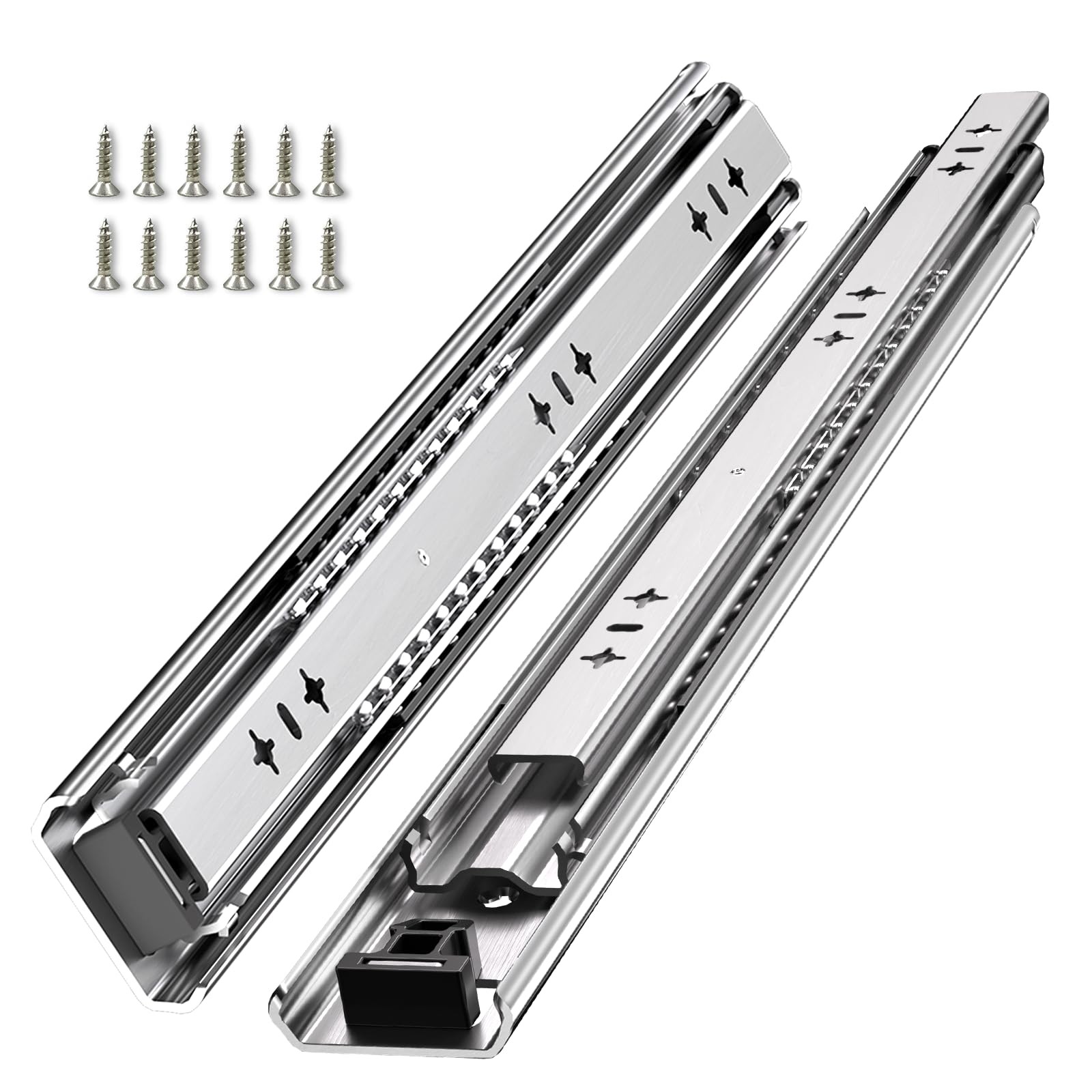 260 Lbs Heavy Duty Drawer Slides 1 Pair 8 10 12 14 16 18 20 24 26 30 32 40 In...