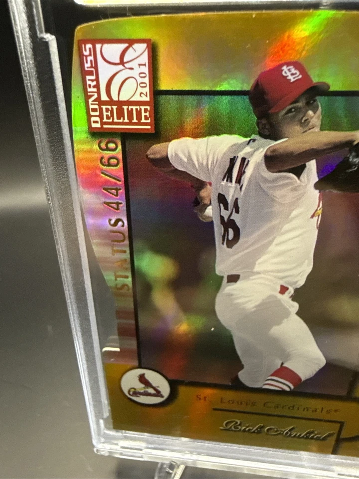 Donruss Elite Rick Ankiel #20 2001 - Raro estado dorado troquelado SP #/66 Foto 2 de 3