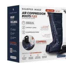 Sharper Image PowerBoost Air Compression Boots Leg Massager L-XL