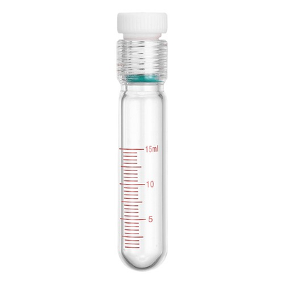 #ad 15ml Round Bottom Heavy Wall Pressure Bottle with Full Scale Clear $20.54