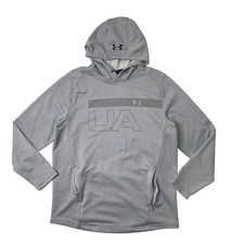 Under Armour Sweatshirt Mens L Large ColdGear Fitted Tech Terry Graphic Hoodie