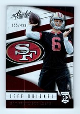 Jeff Driskel 49ers 2016 Absolute Football RC Rookie #154 #'d 155/499