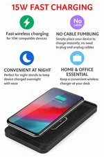 Wireless Car Phone Charger Fast Charging Pad Mat For iPhone Samsung Universal