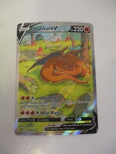 Carta promozionale Charizard V SWSH260 Pokemon TCG spada e scudo stella nera quasi nuova