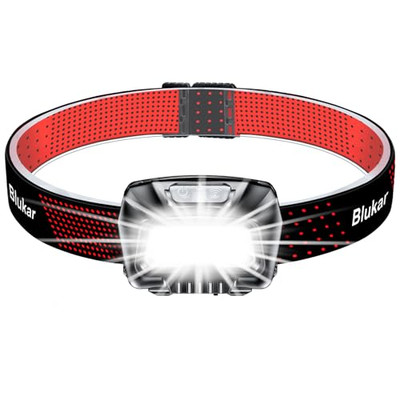 Blukar Wiederaufladbare LED Stirnlampe - 2000L Hell, 6 Modi, IPX5 Wasserdicht