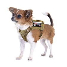 Tactical Dog Harness Tactical with Rubber Handle K9 Military Adjustable Puppy...