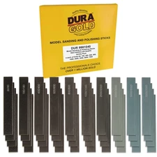 40 Pack Model Sanding and Polishing Sticks 5" Rectangular Shape Variety of Grits