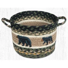 Capitol Importing 9 x 7 in. UBP-116 Mama & Baby Bear Printed Storage Basket