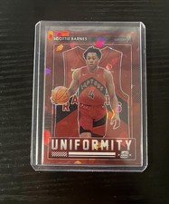 SCOTTIE BARNES 2021-22 PANINI OPTIC CONTENDERS RED CRACKED ICE UNIFORMITY RC #29