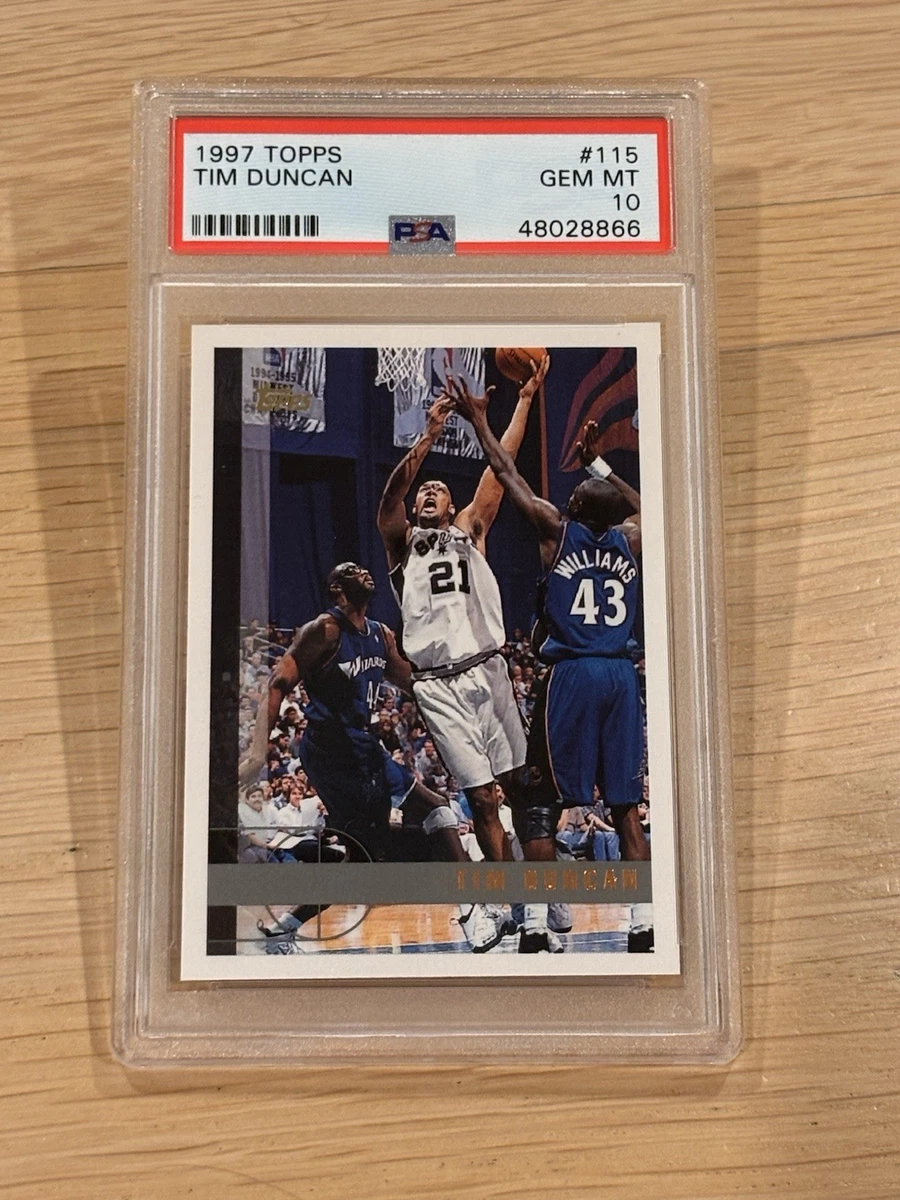 Tim Duncan Basketball Grade 10 Rookie Sports Trading Cards
