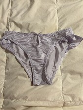 VTG purple Satin Flutter Bikini Panties Size 7/L