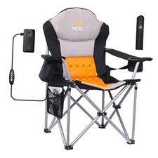 Heated Camping Chair with Battery, Outdoor Heated Chair, Heated Camping 1 Grey