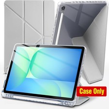 Slim Tri-Fold Case for Samsung Galaxy Tab S10 Lite 10.9"/Tab S9 11" - Clear Back