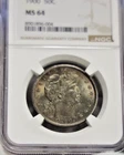 1900 US Barber Silver Half 50c NGC MS64 Nice Toning