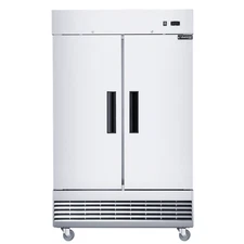 Dukers: D47ER Compact 2-Door Commercial Refrigerator in Stainless Steel