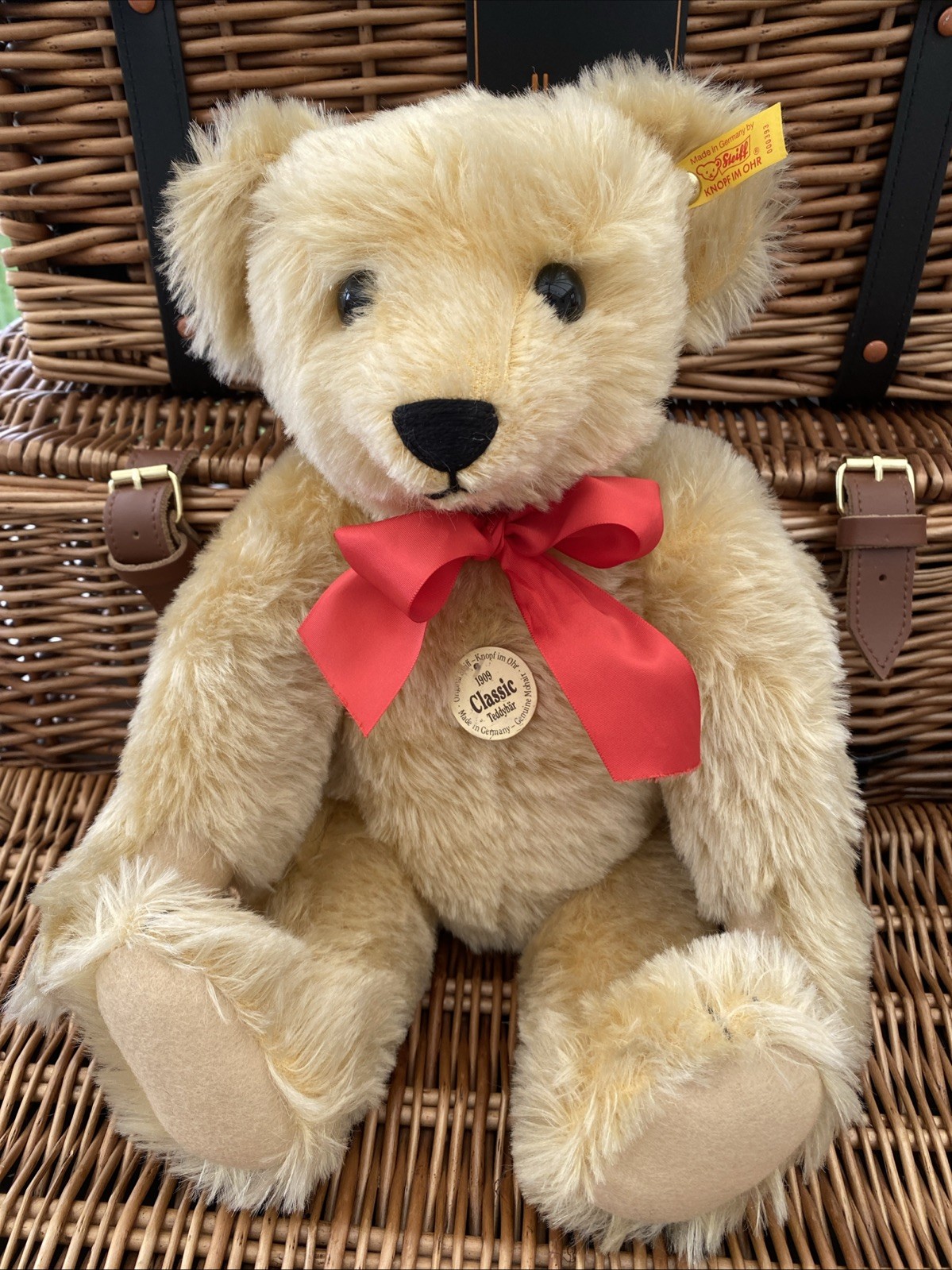 Steiff Classic Teddy Bear 1909 Replica Blond Mohair 42cm EAN:000393