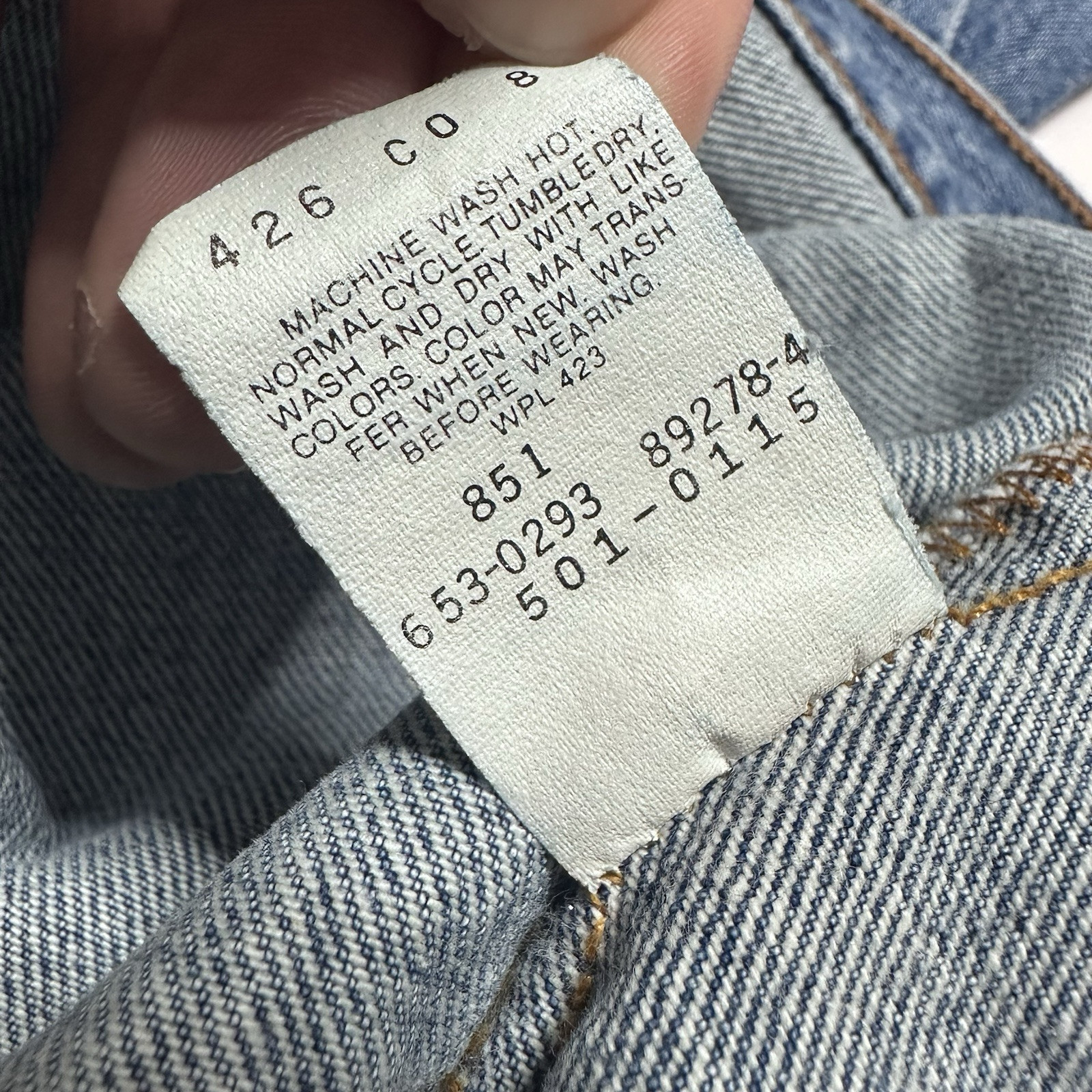 Vintage VTG Levis 501 Men’s Blue Jeans 40x30 Made In The USA 511-0115 (38 X 29) thumbnail 6