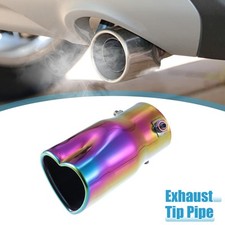 Car Exhaust Tip Pipe Heart Shaped 2.5 Exhaust Pipes Bolt-on Metal Multicolor Car Exhaust Tip Pipe Heart Shaped 2.5 Exhaust Pipes Bolt-on Metal Multicolor