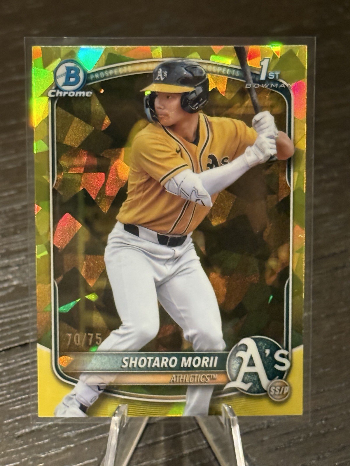 2025 Bowman Chrome Sapphire - Chrome Prospects Shotaro Morii #BCP-170 Yellow /75