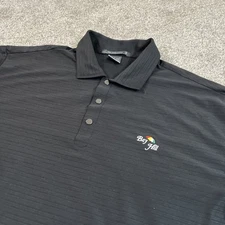Nike Tiger Woods Platinum Dri-Fit Golf Polo Shirt L Black Bay Hill Performance