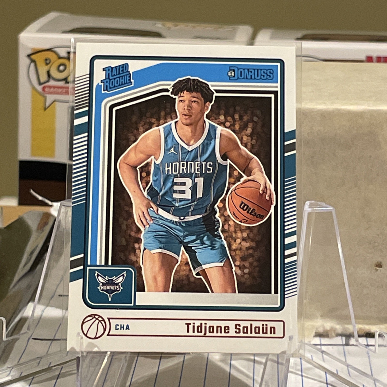 2024-25 Panini Donruss Basketball Tidjane Salaun-#229 RC. Rated Rookie. Hornets!