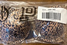 Victorias Secret PINK Wear Everywhere Push Up Bra Animal Print Size 34C New VS