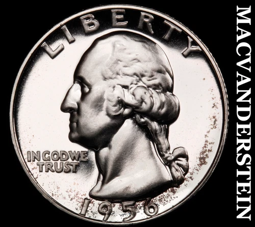 1956 Washington Quarter- Silver- Choice Gem Proof Luster No Reserve #J2903