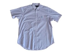 Polo Ralph Lauren Shirt Mens XL Pink Green Plaid Short Sleeve Pony Classic Fit