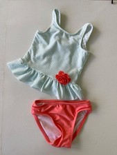 Cat Jack Seersucker Tankini Swim Suit Girls Size 2T