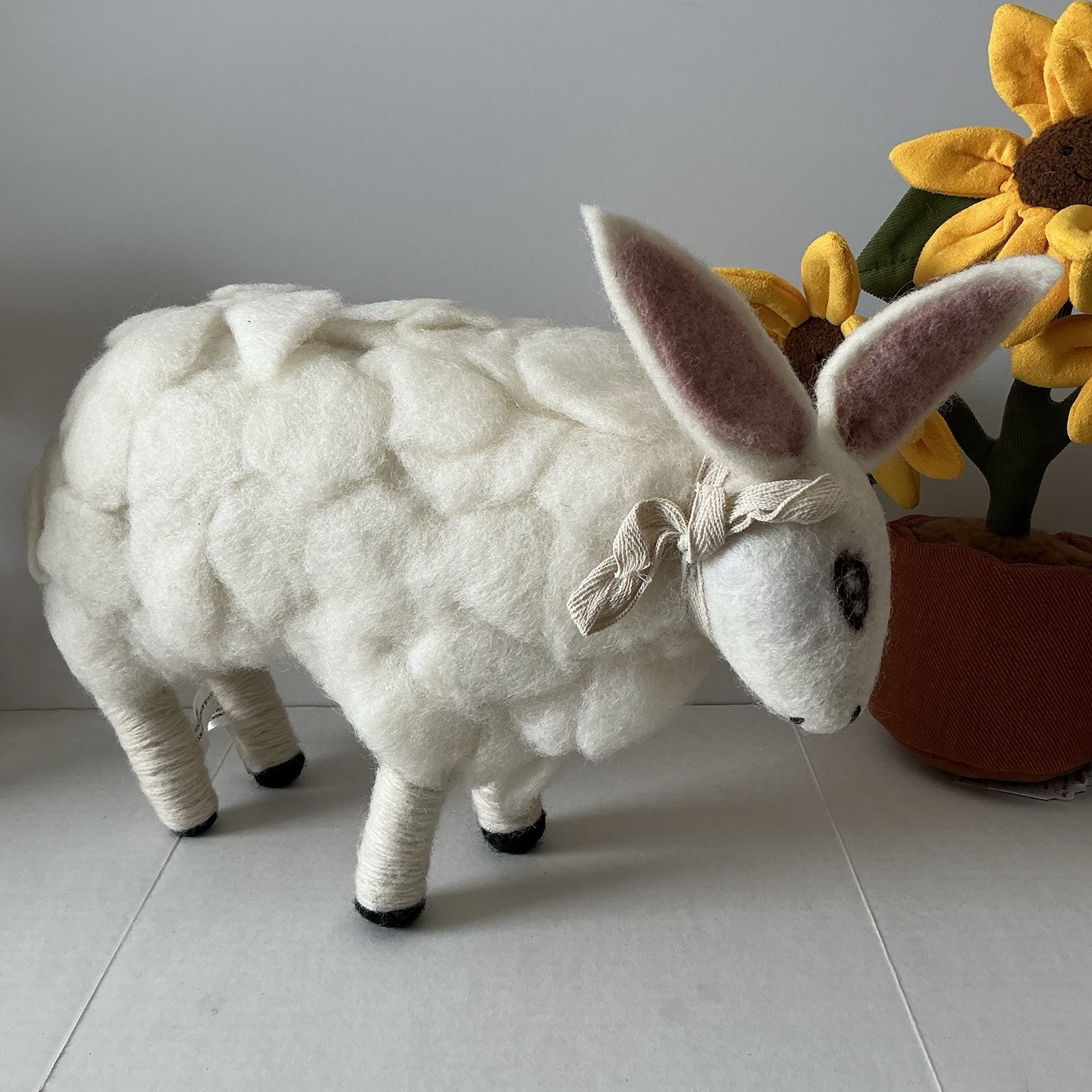 NEW Pottery Barn Kids Baby Unisex Nursery Felted Wool Sheep Decor