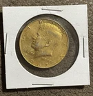 1967 50c Kennedy Silver Half Dollar - Gold Plated