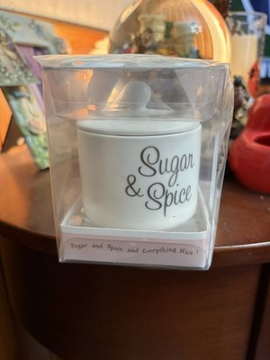 Kate Aspen Ceramic Sugar Container/Bowl, Spice White  case of 6 
