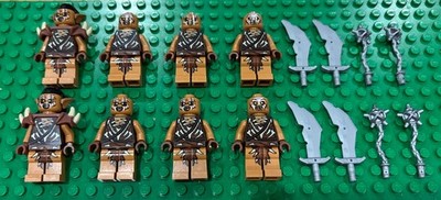 LEGO The Hobbit Gundabad Orc X8 Minifigures w/ weapons Lord of the Rings 70912