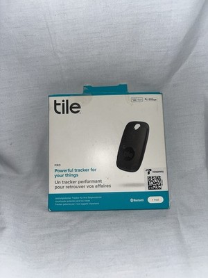 Tile Pro *NEW In Box GPS Location Bluetooth Tracker Black RE-43001 Alexa Google