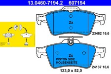Image of Rear ATE 13.0460-7194.2 Brake Pad Set, disc brake for ,CHEVROLET,FORD,OPEL,SAAB,