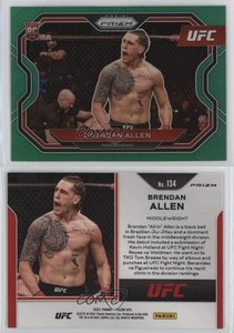 2021 Panini Prizm UFC Green Prizm Brendan Allen #134 Rookie RC