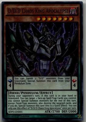 D/D/D Chaos King Apocalypse Ultra Rare Structure Deck: Pendulum Domination SDPD-