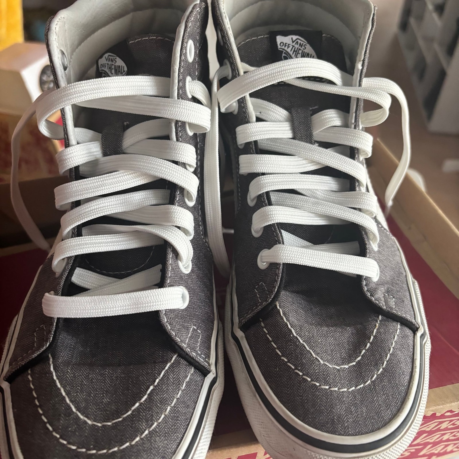 Buy Vans Sk8-Hi 'Jersey - Grey' - VN0A38GEUBE thumbnail 6