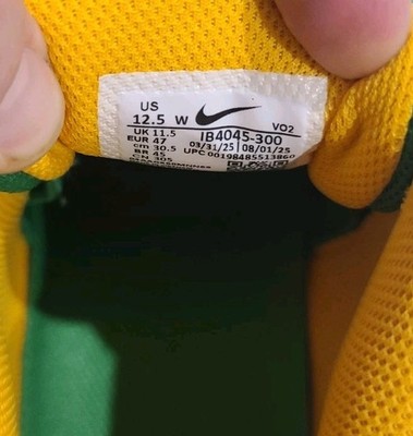 Men Size 12.5 Wide Nike Oregon Ducks PE Alpha Menace Elite Green