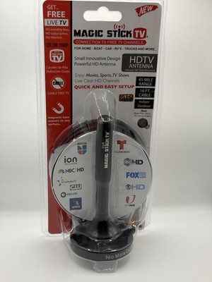Magic Stick TV MS-45 MAX HDTV Antenna, 45 Mile Range, VHF/UHF New