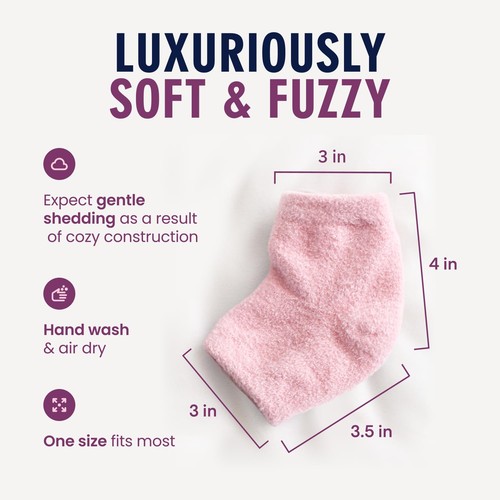 Dr. Frederick's Original feuchtigkeitsspendende flauschige Fersensocken - 2 Paar - kuscheliges Gel - L... - Bild 8 von 9