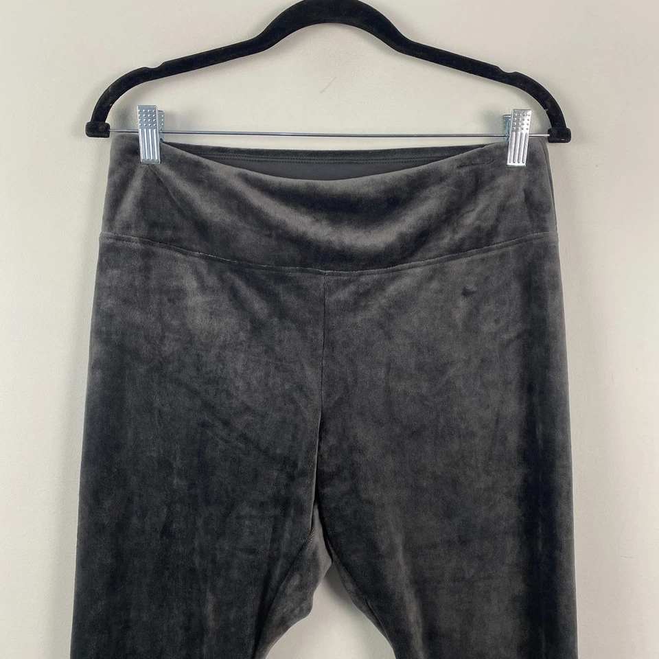Leggings de terciopelo J. Jill Pure Jill talla pequeña mediana gris elástico Foto 2 de 4