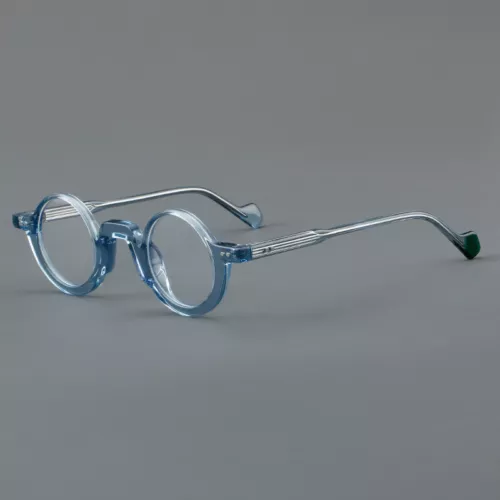 Classic Acetate Round Eyeglasses Men Women Clear Lens Fashion Glasses Frames New - Picture 2 of 28